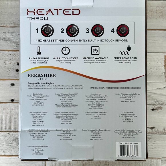 Berkshire Life Heated Luxe Faux Fur Throw 50" x 60" Taupe Electric Blanket NEW - Picture 3 of 3